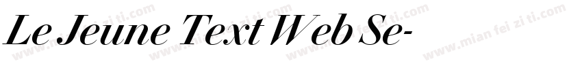 Le Jeune Text Web Se字体转换